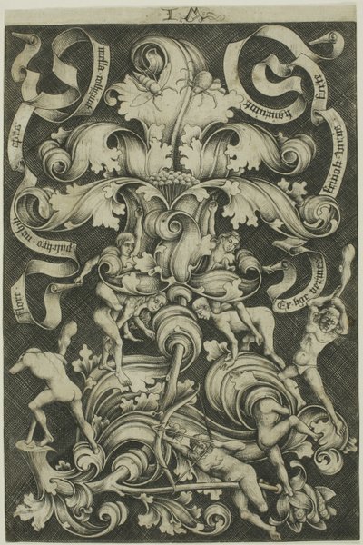 花卉和八仙装饰品 作者 小艾希拉（Israhel van Meckenem）