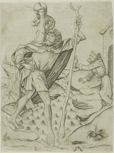 圣克里斯托弗 作者 小艾希拉（Israhel van Meckenem）