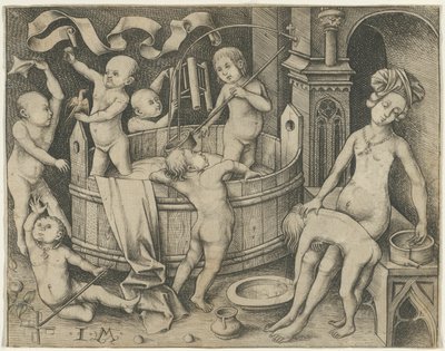 儿童浴池 作者 小艾希拉（Israhel van Meckenem）