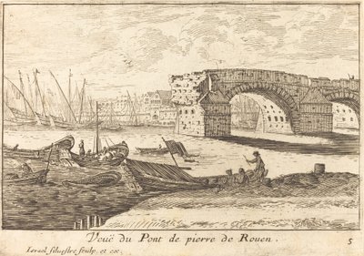 鲁昂桥之路（Veue du Pont de pierre de Rouen 作者 以色列·西尔维斯特（IsraëlSilvestre）