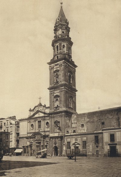 Naples: Chiesa E Piazza Del Carmine (b/w photo) 作者 意大利摄影师