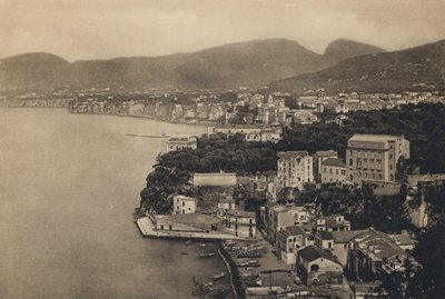 那不勒斯：索伦托，大码头全景（黑白照片） 作者 意大利摄影师