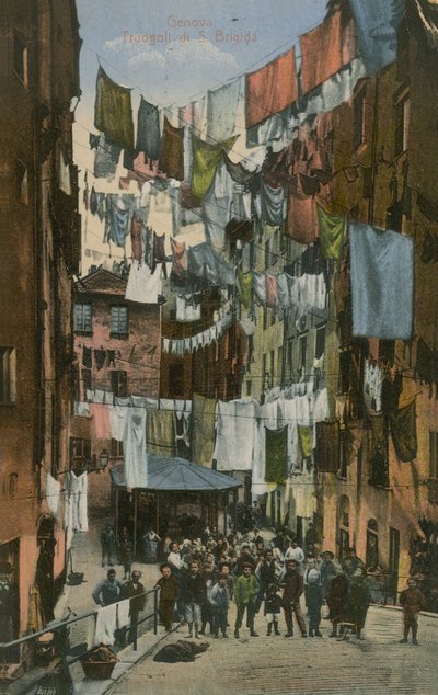 Truogoli di Santa Brigida;热那亚。明信片于1913年寄出。 作者 意大利摄影师