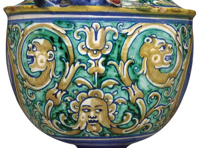 Deruta maiolica两柄花瓶，约1525-50年 作者 意大利学校