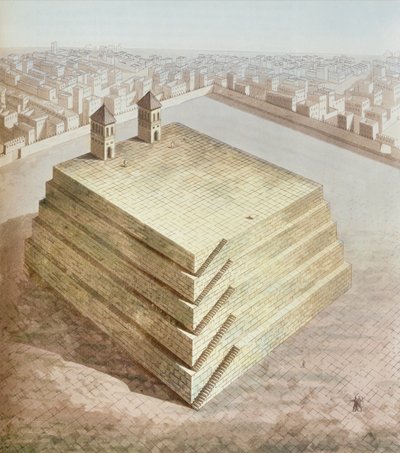 墨西哥Teocalli，1820年 作者 意大利学校