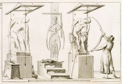 雕塑家工作室，c.1800 作者 意大利学校