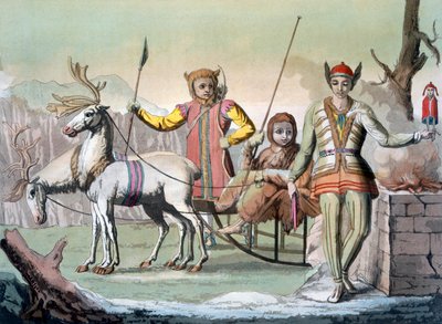 与随行人员，西伯利亚，1820年代至30年代的Yakuti萨满 作者 意大利学校