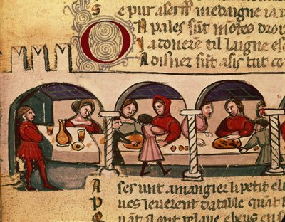 在Codex Entree dEspagne旅馆用餐 作者 意大利学校