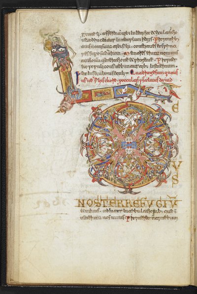 Add.18859 fol.24v 选自《蒙特卡西诺诗篇》（牛皮纸） 作者 意大利学校