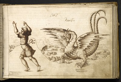 添加 MS 82955 f.129r "Historia Animalium "中的龙图案 作者 意大利学校