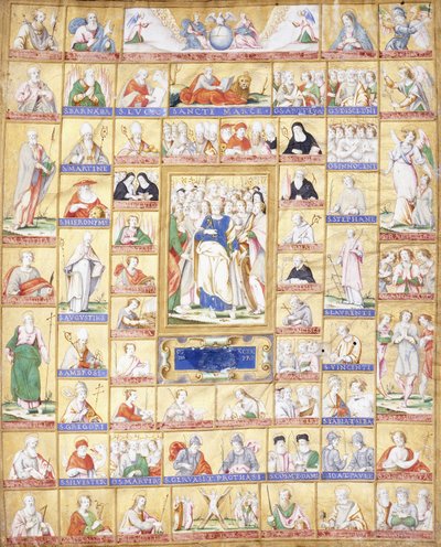 以圣彼得为中心的所有圣徒，约1560年 作者 意大利学校