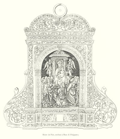 和平之吻，归功于 Maso di Finiguerra（雕刻） 作者 意大利学校