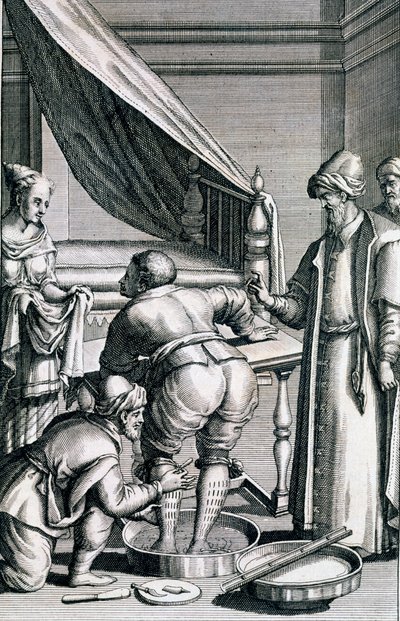 腿部放血，来自Prospero Alpini的Medicina Aegyptiorum，于1745年出版 作者 意大利学校