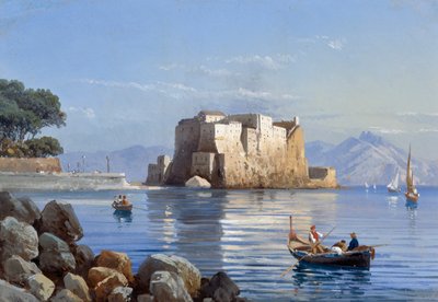 那不勒斯的奥沃城堡（水粉画 作者 Italian School
