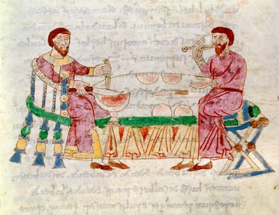 Codex 132 Livre 22第1章膳食，来自De Universo by Rabanus Maurus（c.780-856）1023 作者 意大利学校