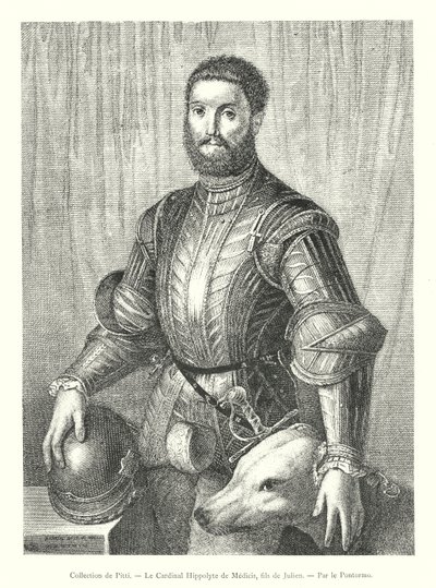 Collection de Pitti, Le Cardinal Hippolyte de Medicis, fils de Julien, Par le Pontormo (engraving) 作者 意大利学校