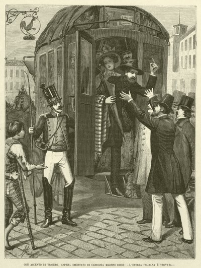 Carrozza Mazzini 刚刚拆除的凯旋口音，“The Italian Ethereal and Found”（雕刻） 作者 意大利学校