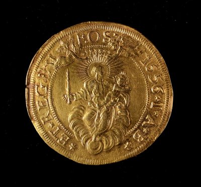 基因共和国货币：12.5 金币。 直径。 61 毫米。 1656.回来。 Genes Musei di Strada Nuova (inv. 6453) 作者 意大利学校