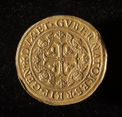 基因共和国货币：12.5 金多比硬币。 直径。 61 毫米。 1656.前面。 Genes Musei di Strada Nuova (inv. 6453) 作者 意大利学校