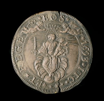 基因共和国货币： ECU 宽银。 直径。 61 毫米。 1693.回来。 Genes Musei di Strada Nuova (inv, M7097) 作者 意大利学校