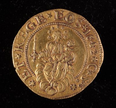 基因共和国的货币：五金多比硬币。迪安41毫米1642.返回。基因博物馆 作者 意大利学校