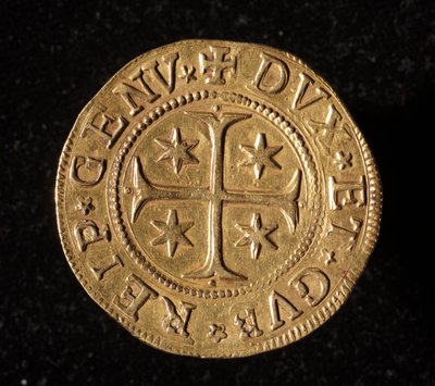 基因共和国的货币：五金多比硬币。迪安41毫米1652.正面。基因博物馆 作者 意大利学校