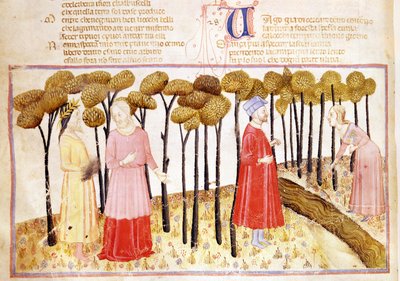 Dante和Virgil（公元前70  -  19年）在炼狱峰会上，来自Dante Alighieri的神曲（1265-1321） 作者 意大利学校