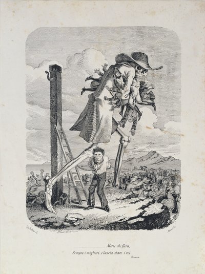 1850年，死亡夺走了所有善良的人，并离开恶棍 作者 Italian School