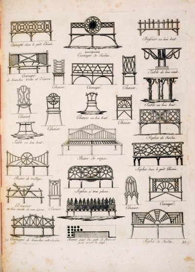 花瓶座椅的设计，来自A Compendium of Drawing，JG Grohmann，1805年出版 作者 意大利学校