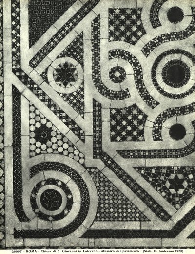Tsatanetsatane wa pansi pa Cosmateque mu Tchalitchi cha San Giovanni ku Laterano, Rome (mosaic) 作者 意大利学校