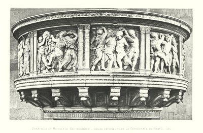 Donatello 和 Michele di Bartolommeo，普拉托大教堂的外椅 作者 意大利学校