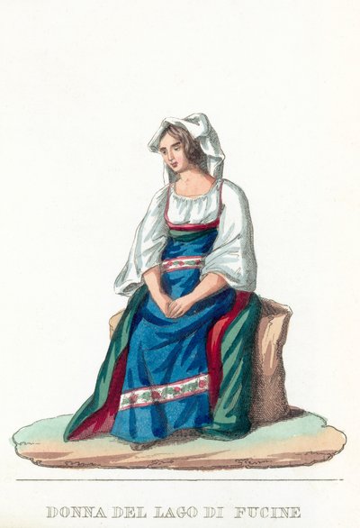 Donna Del Lago Di Fucine（彩色雕刻） 作者 意大利学校