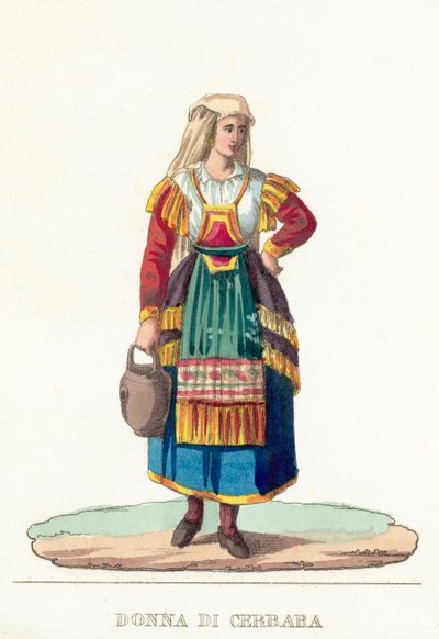 Donna Di Cerbara（彩色雕刻） 作者 意大利学校