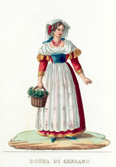 Donna Di Gensano（彩色雕刻） 作者 意大利学校