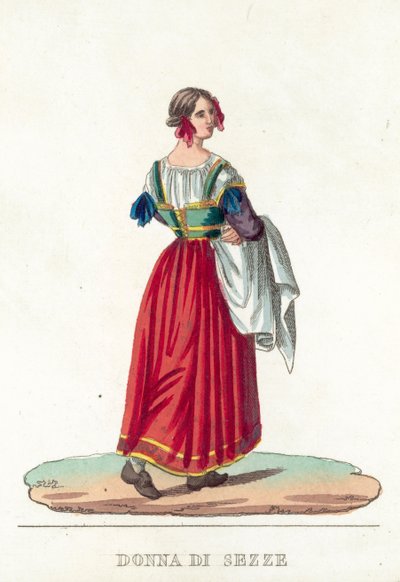 Donna Di Sezze（彩色雕刻） 作者 意大利学校