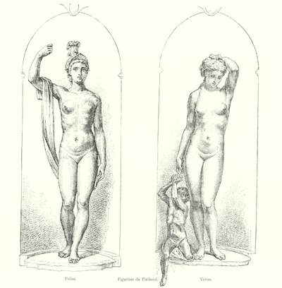 Figurines du Piedestal, Pallas, Venus (雕刻) 作者 意大利学校