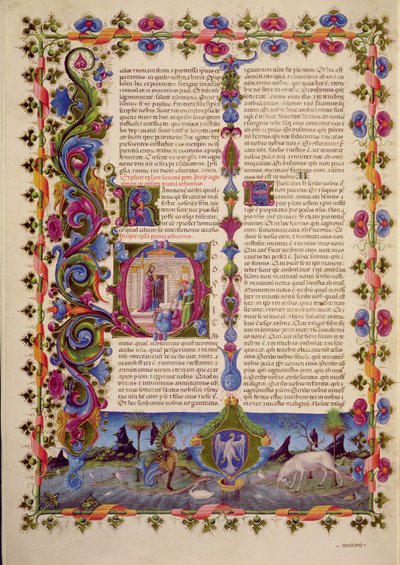 Fol.233v 《圣约翰致使徒的信》，选自 Borso d