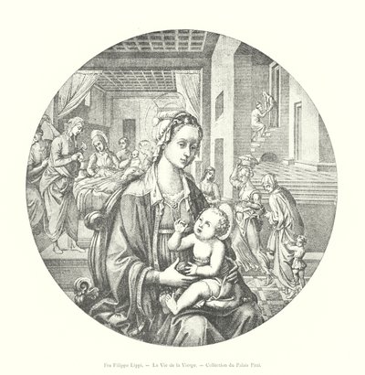 Fra Filippo Lippi, The Life of the Virgin, Pitti Palace 收藏（版画） 作者 意大利学校