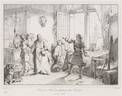 Francesco Morosini 拒绝出售 Candia 作者 Italian School