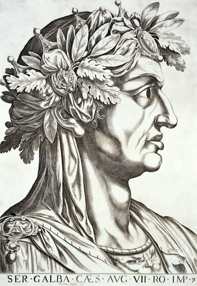 伽尔巴（3 BC-69 AD），1596 作者 意大利学校