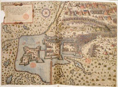 Szigetvar战役的一般观点，1566年 作者 Italian School