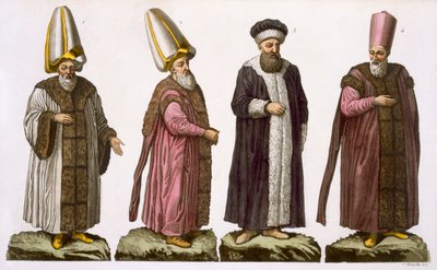 Grand Visir，Caim-Mecam，Reis-Efendi和Khodjakian，来自国家历史第一卷第三部分的第15页，由C. Botticella（aquatint）雕刻 作者 意大利学校