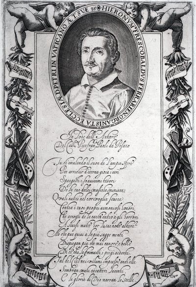 Hieronymus Frescobaldi，由Christian Sas雕刻 作者 意大利学校