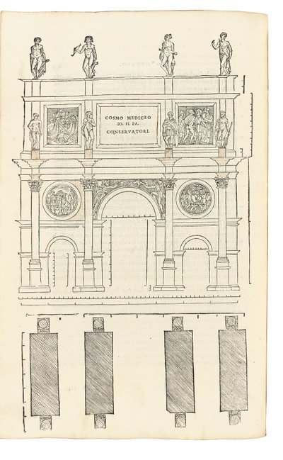Leon Battista Alberti（1404-72）的L&39;Architettura插图，Cosimo Bartoli（1503-72）将其翻译成意大利语。佛罗伦萨：洛伦佐·托伦蒂诺（Lorenzo Torrentino） 作者 意大利学校