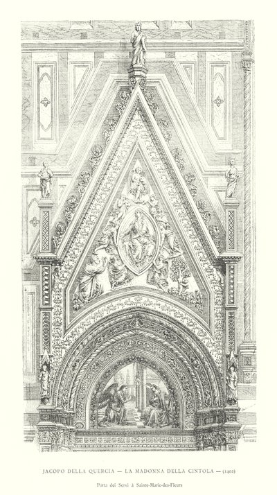 Jacopo della Quercia，腰带圣母 作者 意大利学校