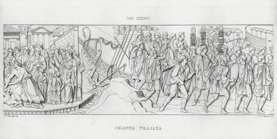 La Colonna Trajana，图拉真的柱子（雕刻） 作者 意大利学校