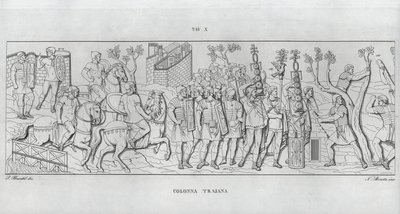 La Colonna Trajana，图拉真的柱子（雕刻） 作者 意大利学校