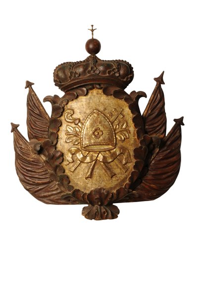 Large Baroque armorial carving, c.1700 (wood) 作者 意大利学校