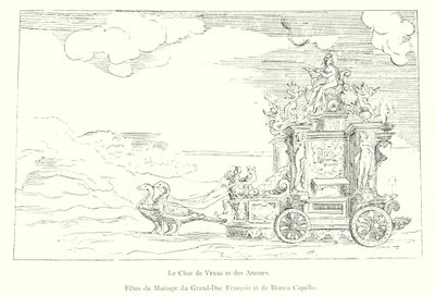 Le Char de Venus et des Amours，弗朗索瓦大公和比安卡卡佩罗的婚礼盛宴（版画） 作者 意大利学校