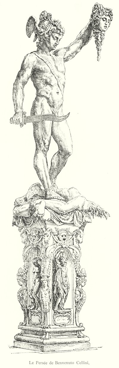 Le Persee de Benvenuto Cellini (engraving) 作者 意大利学校